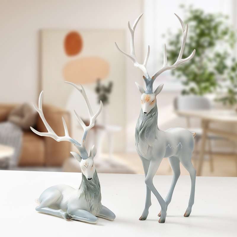 Resin Art Gift For Anniversary - Light Luxury Elk Resin Crafts Ornaments.