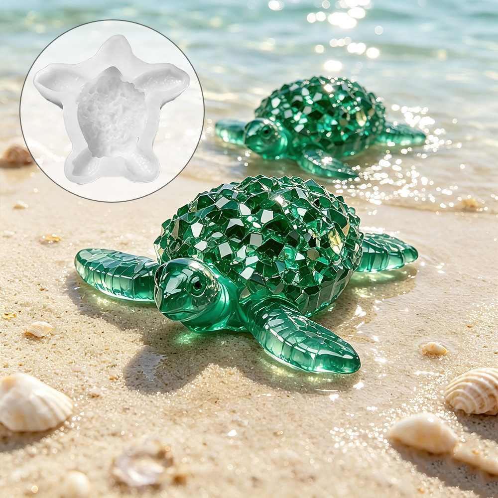Silicone Mold Ocean - Diamond Cut Healing Sea Turtle Silicone