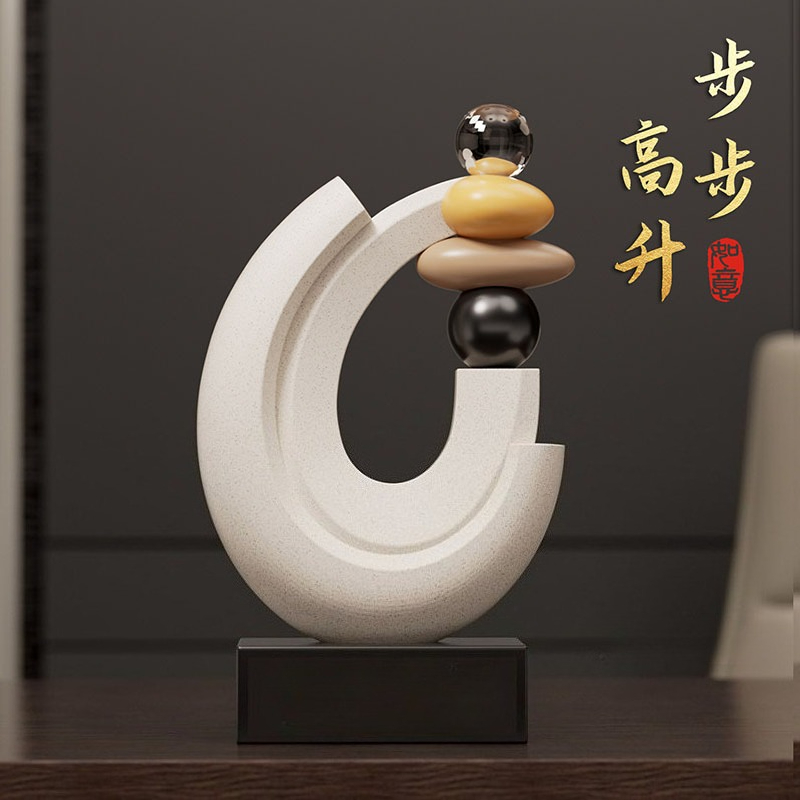 Resin Art Gift For Anniversary - Home Decor Lucky Stone Statue Desktop