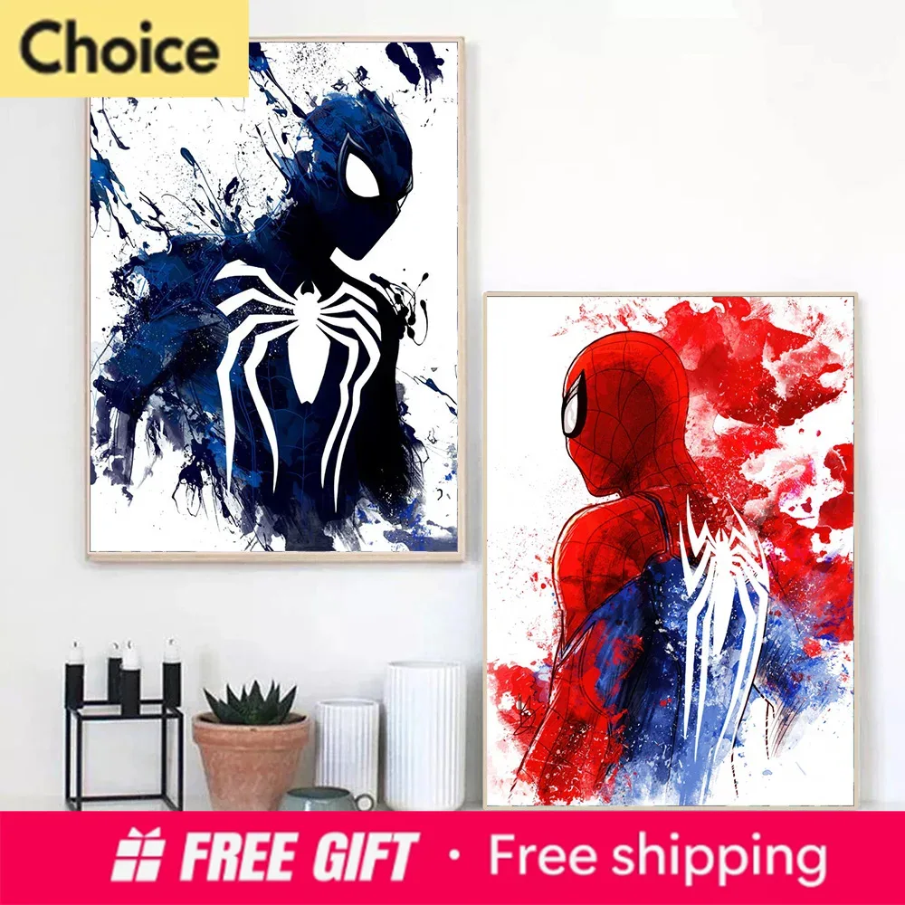 Resin Art Home Decor - Marvel Movie Watercolor SpiderMan Superhero Diamond