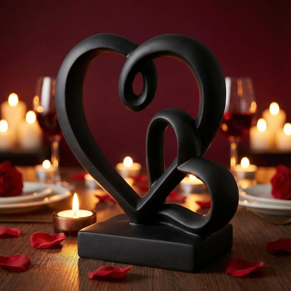 Resin Art Gift For Anniversary - Wedding Anniversary Gifts - Two Hearts