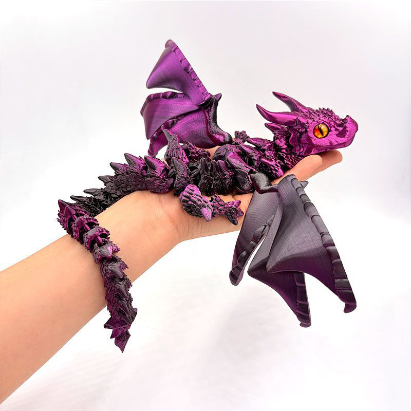 Resin Art Table Top - 3D Printed Winged Carriage Dragon Figurine