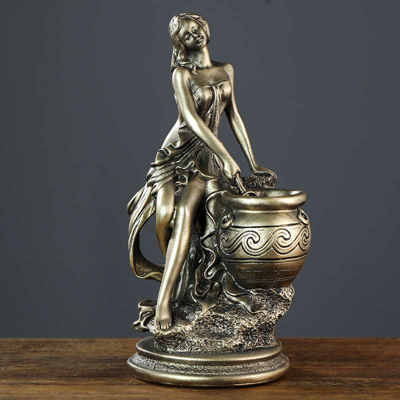 Resin Art Gift For Anniversary - Greek Goddess Statue Handcrafted Classical Sculpture