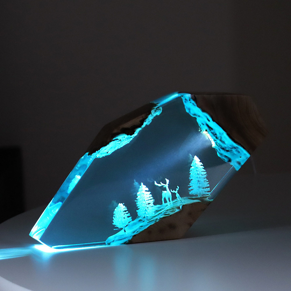Resin Art Home Decor - Forest Fairy Deer Desktop Art Personalized