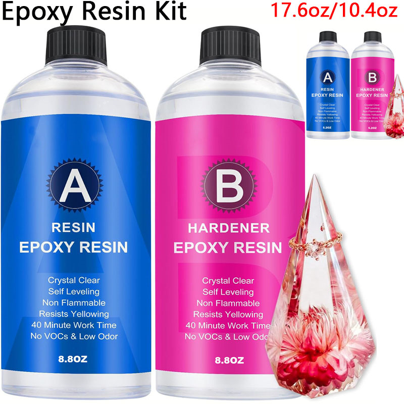 Resin Art Table Top - 17.6oz/10.4oz Clear Epoxy Resin Kit Casting