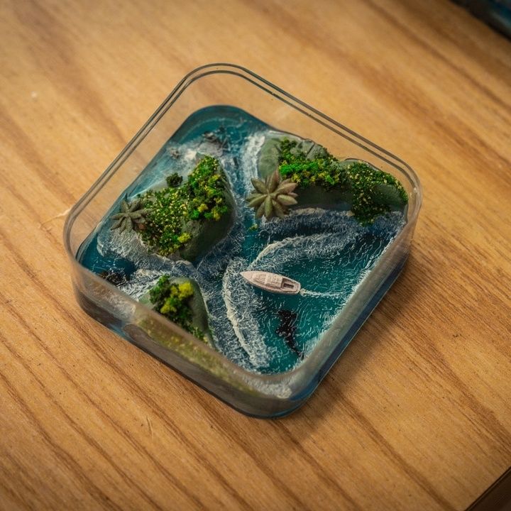 Handcrafted Micro-Island of Fa - Resin Art Ideas ulasan dan harga