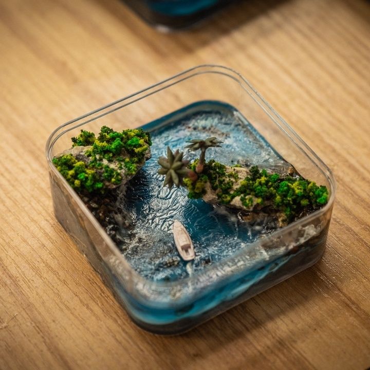 Handcrafted Micro-Island of Fa - Resin Art Ideas ulasan dan harga