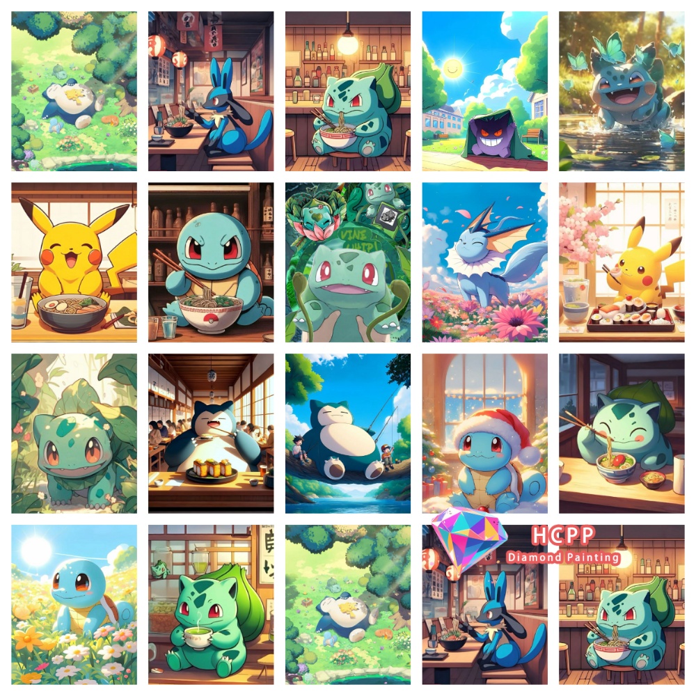 Pikachu Bulbasaur Squirtle Ani - Resin Art Home Decor ulasan dan harga