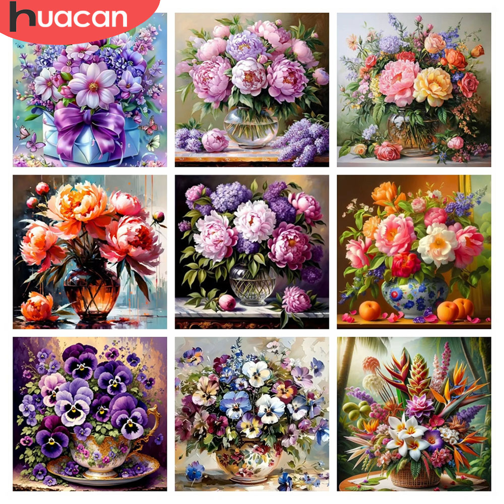 HUACAN 5D Diamond Mosaic Rose  - Resin Art With Rose ulasan dan harga