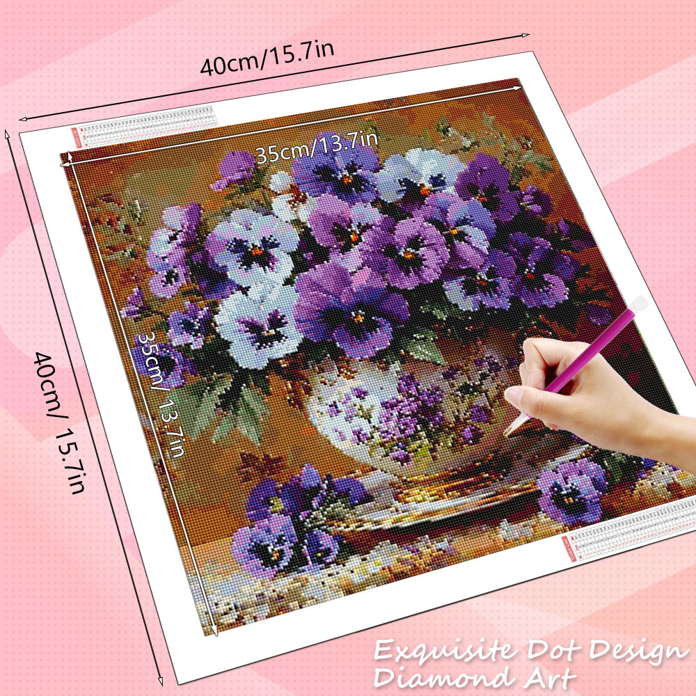 HUACAN 5D Diamond Mosaic Rose  - Resin Art With Rose ulasan dan harga