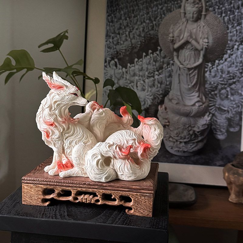 Nine-Tailed Fox Ornaments Fox  - Resin Art Gift For Anniversary ulasan dan harga