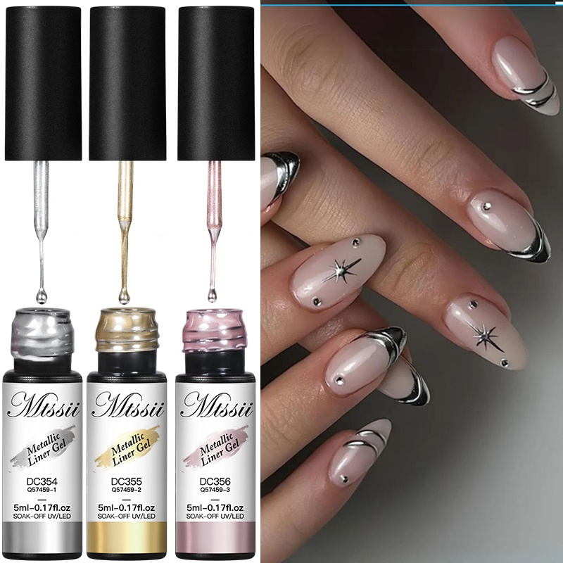 MTSSII 2/3Pcs Metallic Liner G - Resin Art With Rose ulasan dan harga