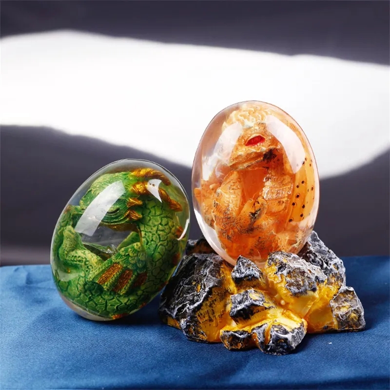 Lava Dragon Egg Statue With St - Resin Art Table Top ulasan dan harga