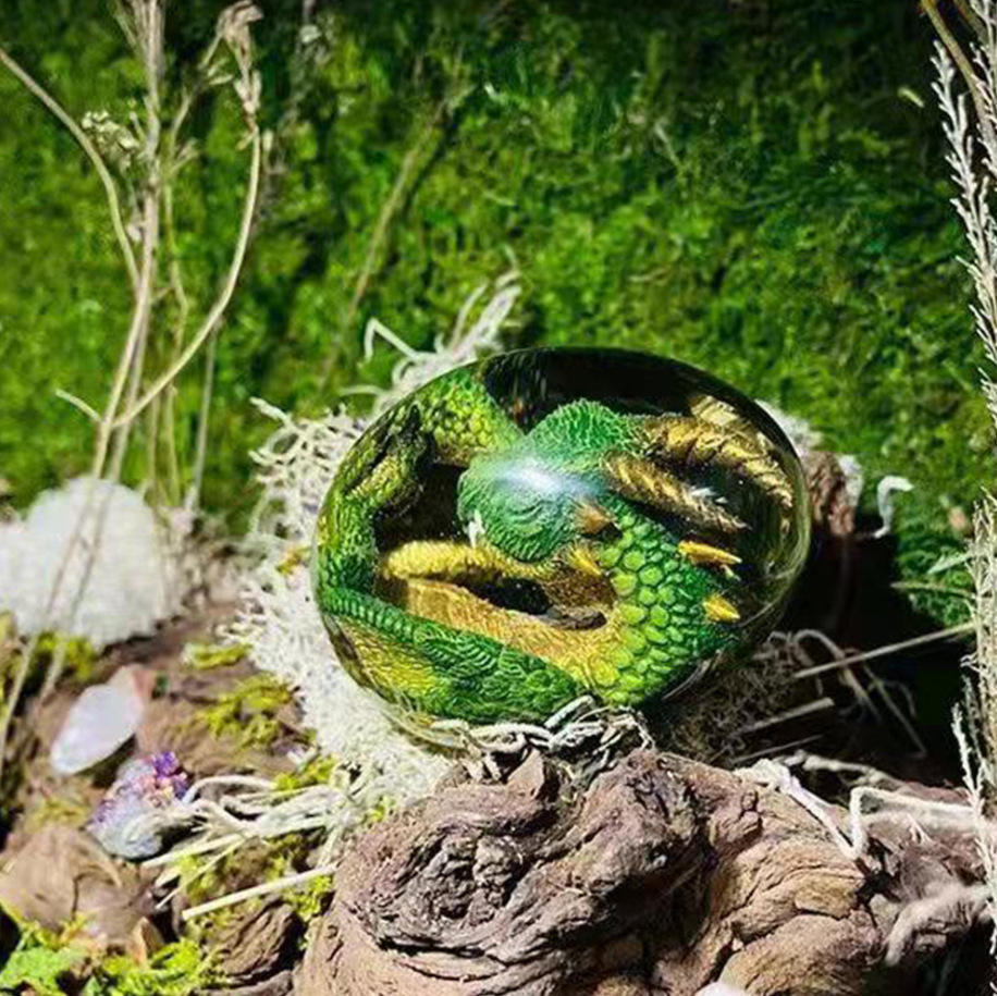 Lava Dragon Egg Statue With St - Resin Art Table Top ulasan dan harga