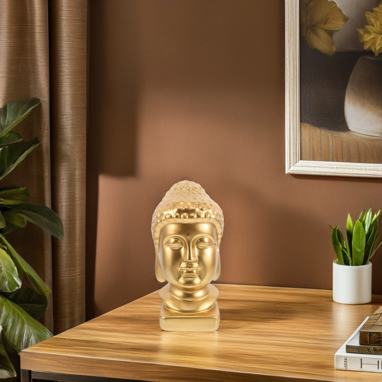 Resin Buddha Head Art Statue E - Resin Art Home Decor ulasan dan harga