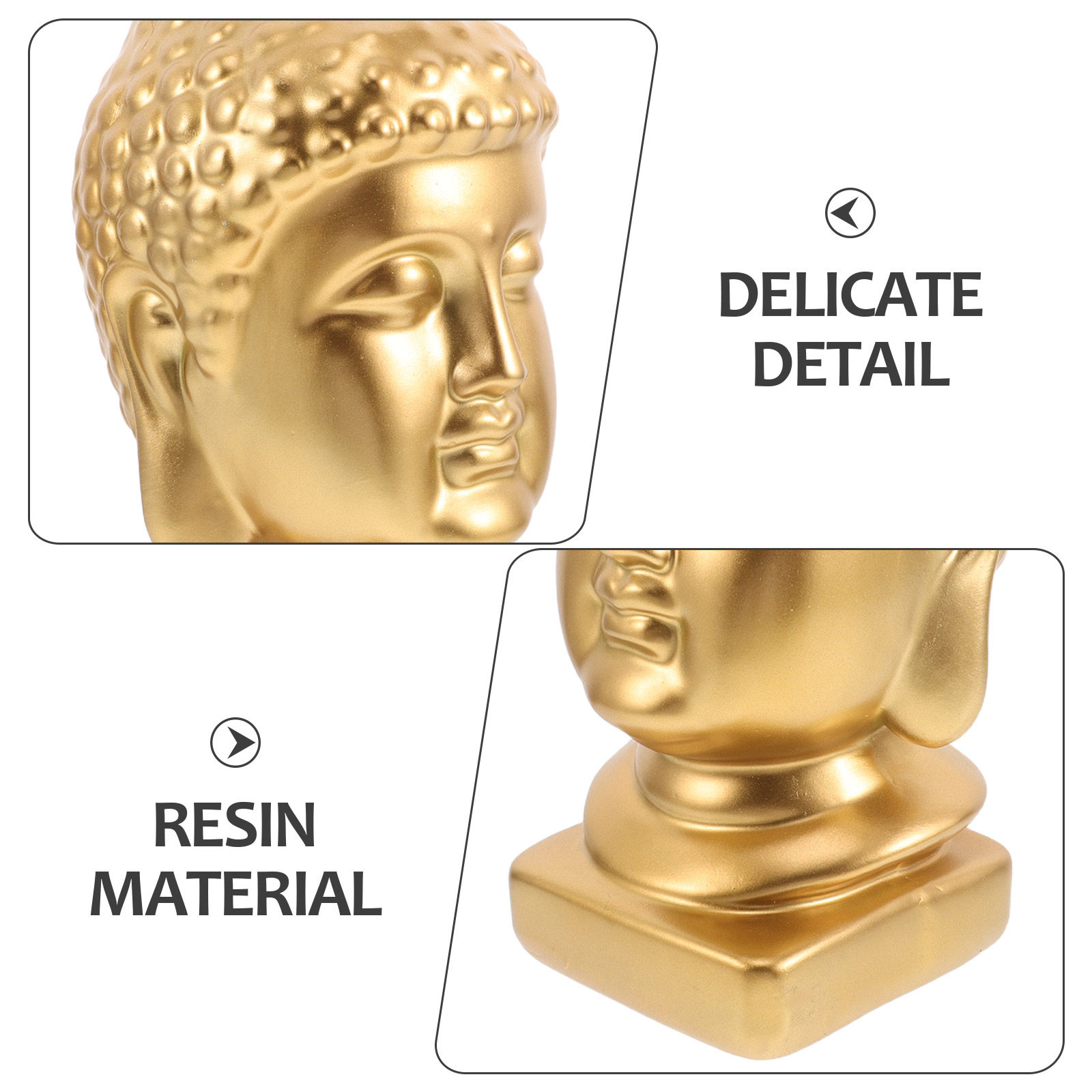 Resin Buddha Head Art Statue E - Resin Art Home Decor ulasan dan harga
