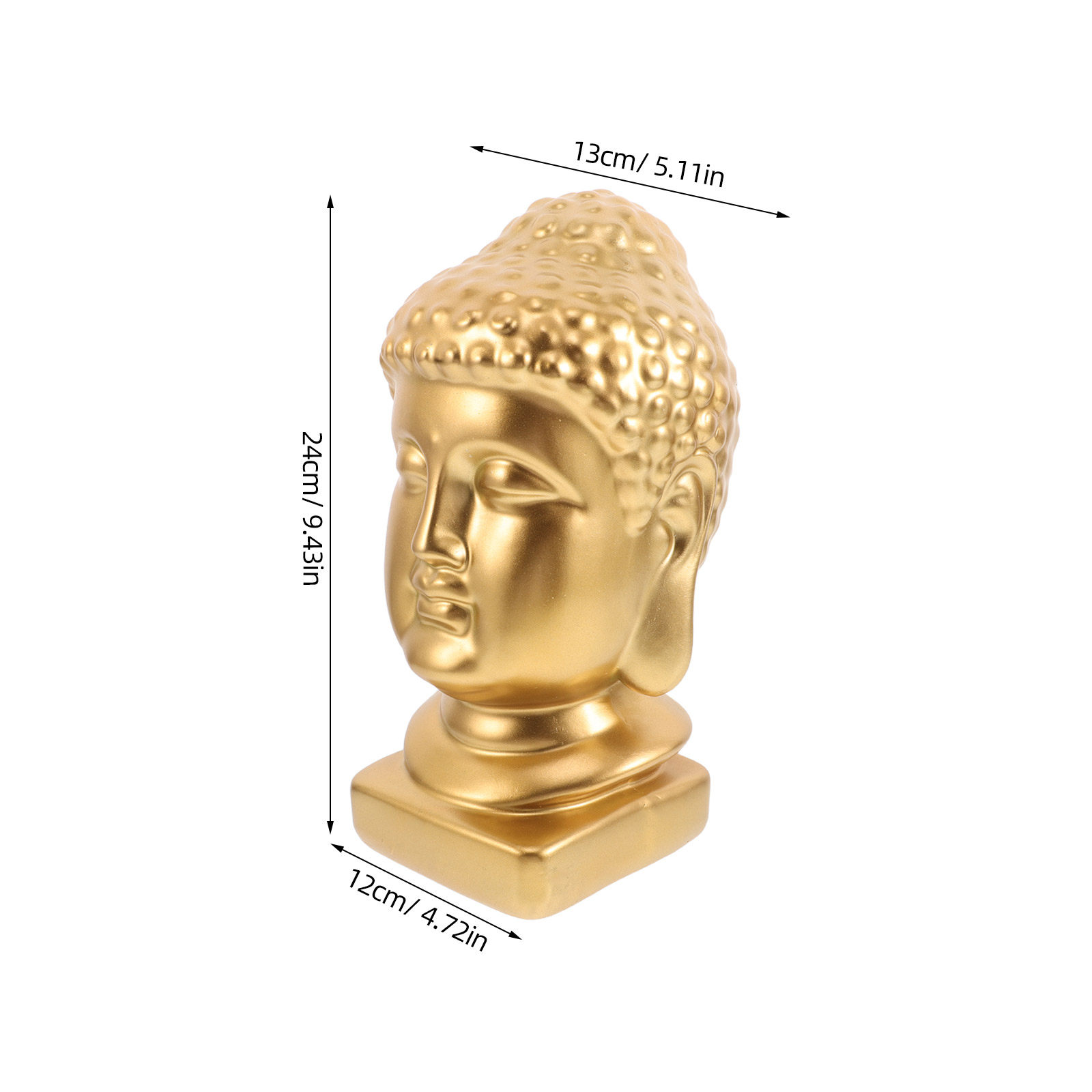 Resin Buddha Head Art Statue E - Resin Art Home Decor ulasan dan harga