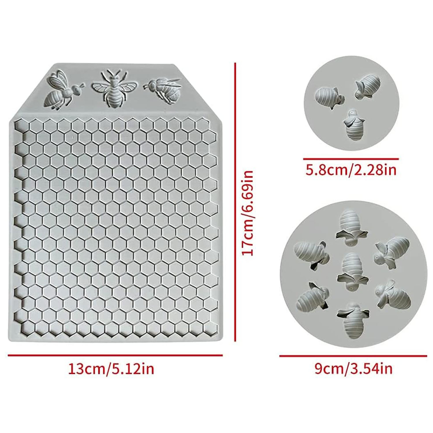 3Pcs Bumble Bee Honeycomb Sili - Silicone Mold Ocean ulasan dan harga