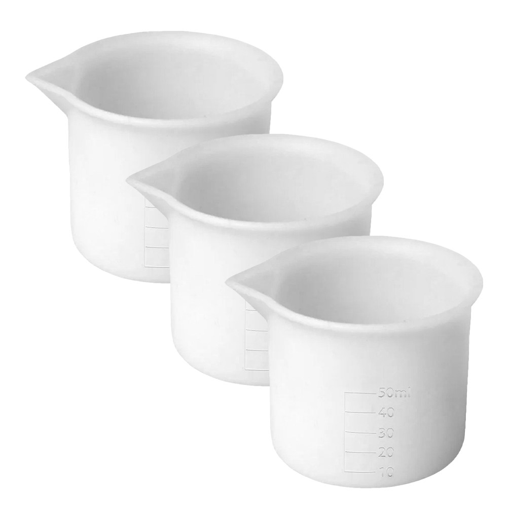 3Pcs 50Ml Silicone Measuring C - Resin Mixing Cup ulasan dan harga