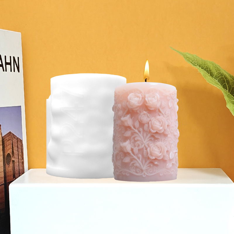 Double Heart Connected White D - Resin Art With Rose ulasan dan harga