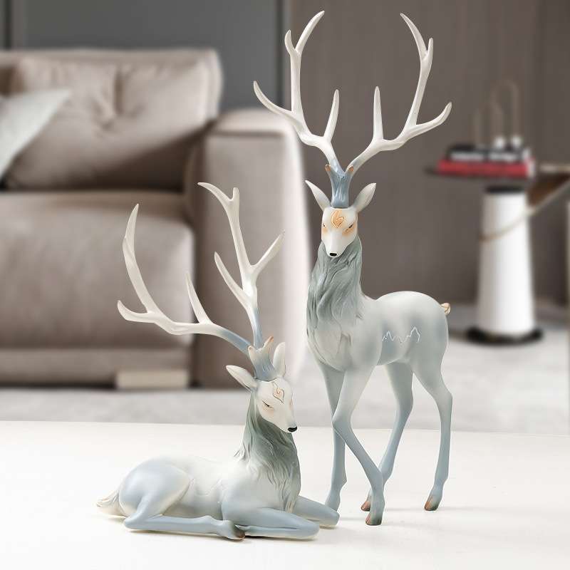 Light Luxury Elk Resin Crafts  - Resin Art Gift For Anniversary ulasan dan harga