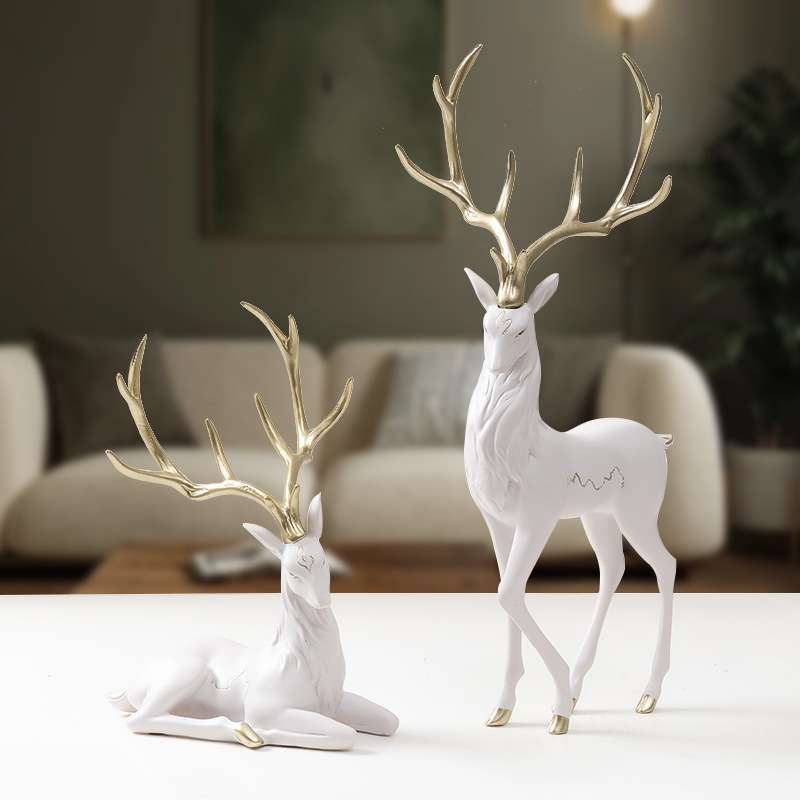 Light Luxury Elk Resin Crafts  - Resin Art Gift For Anniversary ulasan dan harga