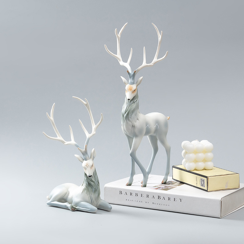 Light Luxury Elk Resin Crafts  - Resin Art Gift For Anniversary ulasan dan harga