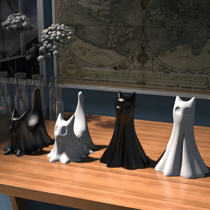 Ghost Cat Halloween Desktop Or - Resin Art Glue ulasan dan harga