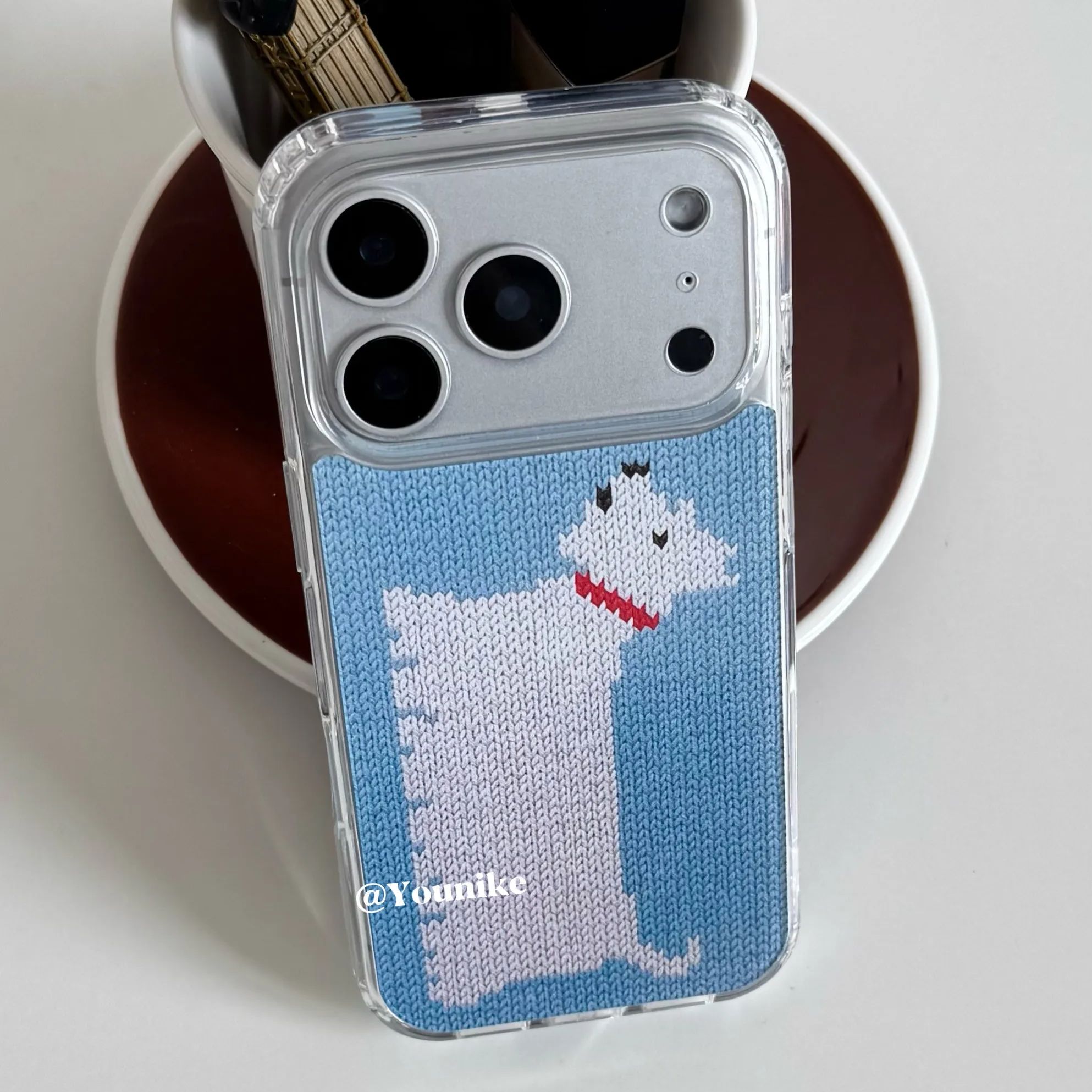 Korean Ins Knitted Printed Wes - Resin Art Phone Case ulasan dan harga