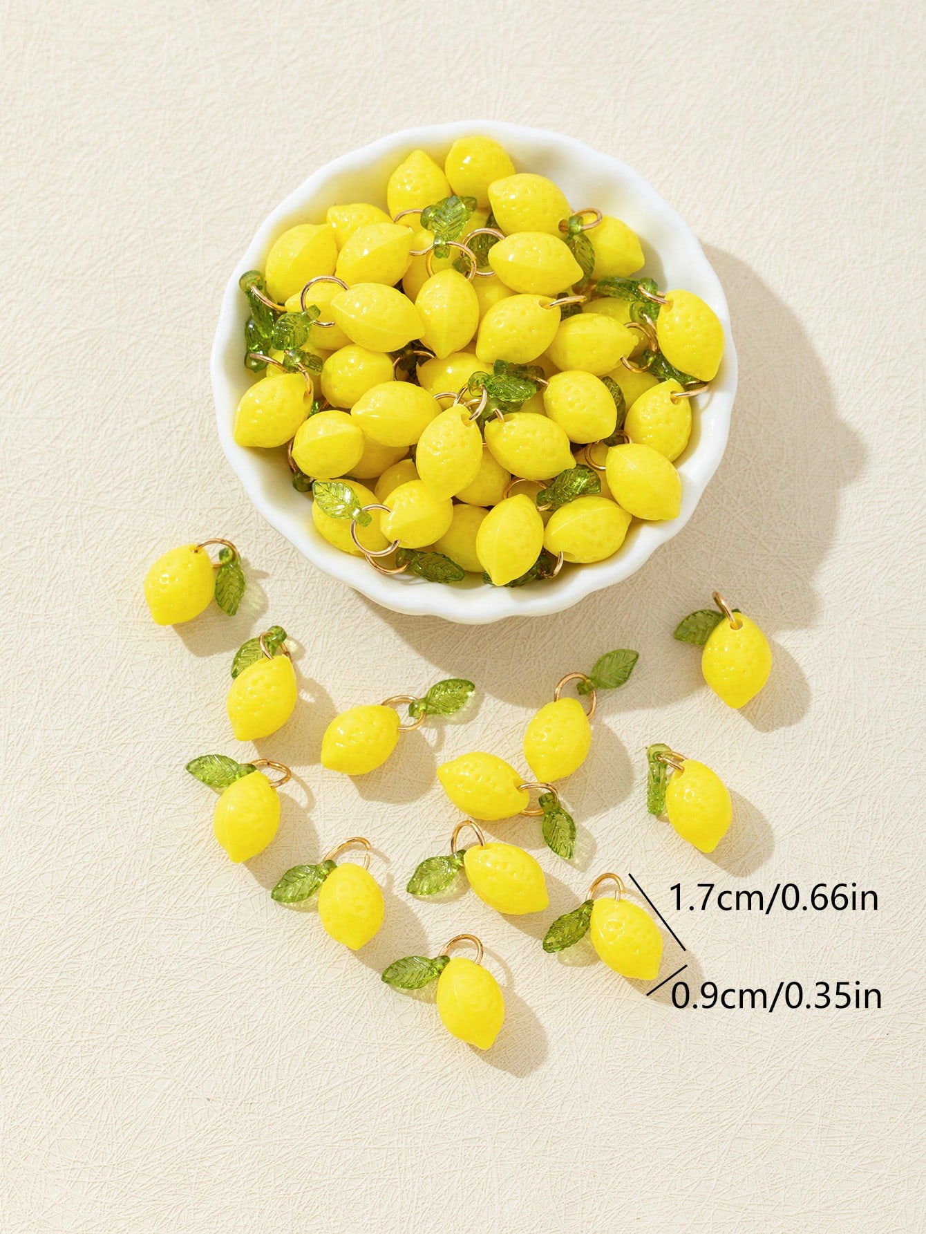 10Pcs 3D Lemon Resin Charms Pe - Resin Art Things ulasan dan harga