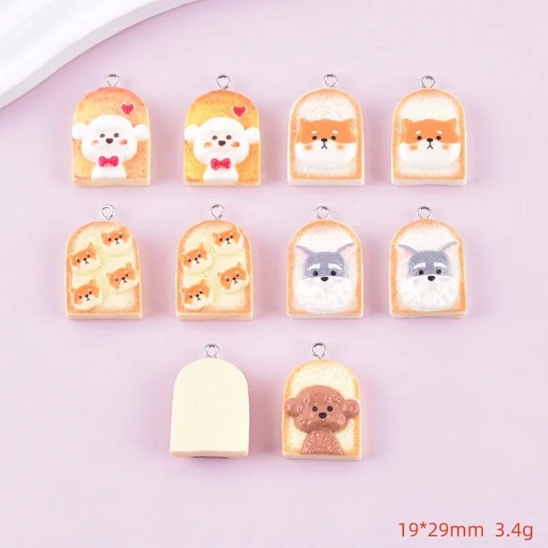 10Pcs Cute Toast Dog Resin Pen - Resin Art Store ulasan dan harga