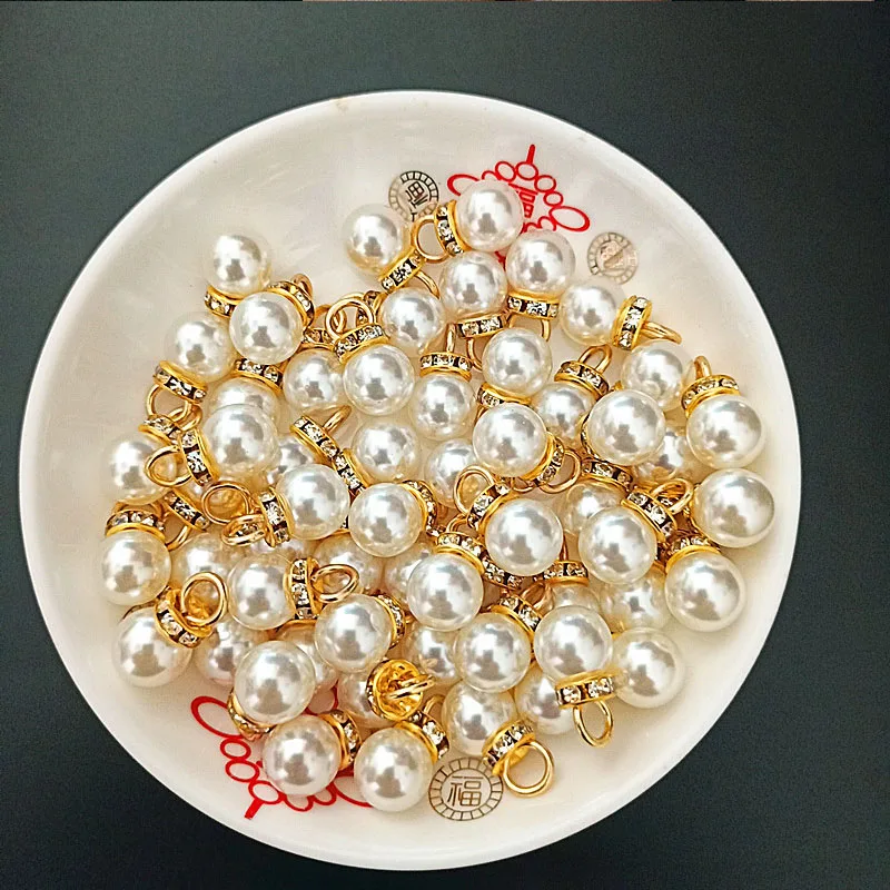 30Pcs Round Pearl Diamond Pend - Resin Art Gift For Anniversary ulasan dan harga