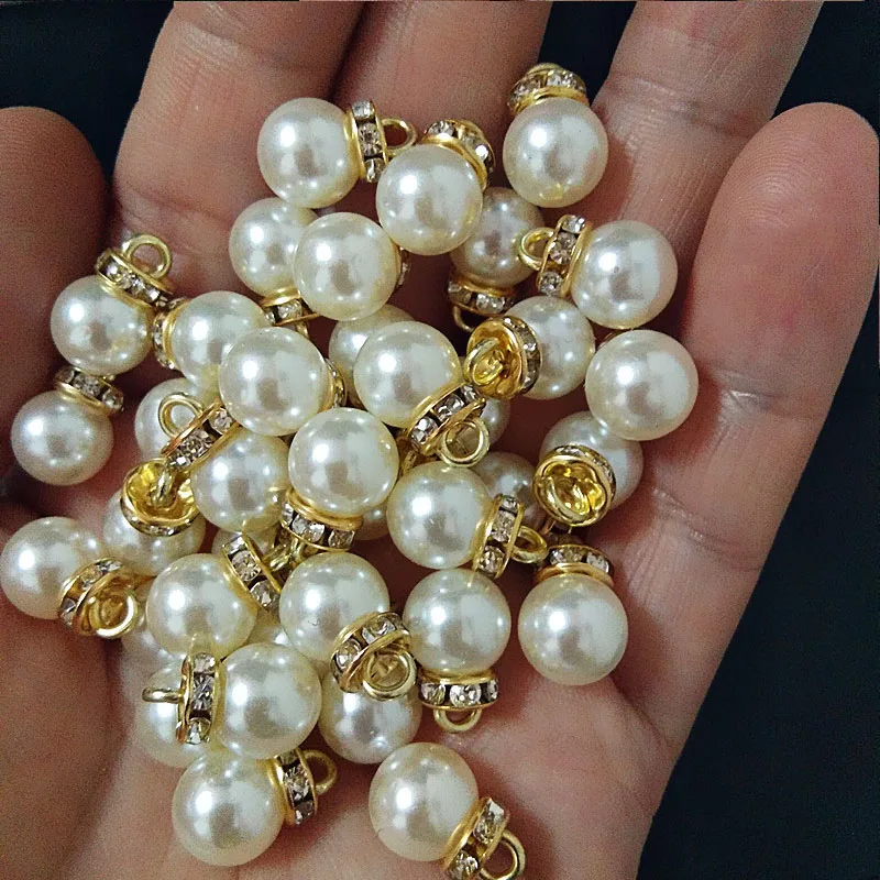 30Pcs Round Pearl Diamond Pend - Resin Art Gift For Anniversary ulasan dan harga