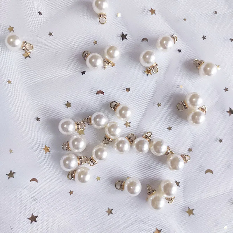 30Pcs Round Pearl Diamond Pend - Resin Art Gift For Anniversary ulasan dan harga