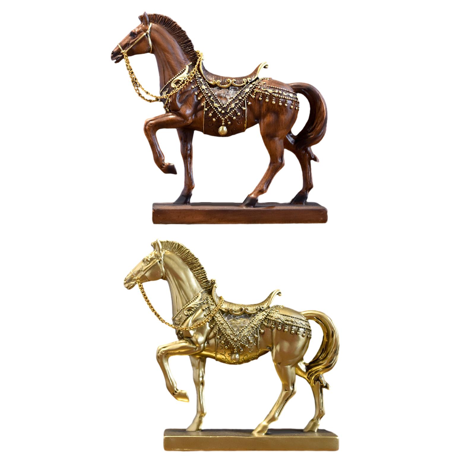 Horse Figurine Horse Statue Ta - Resin Art Table Top ulasan dan harga