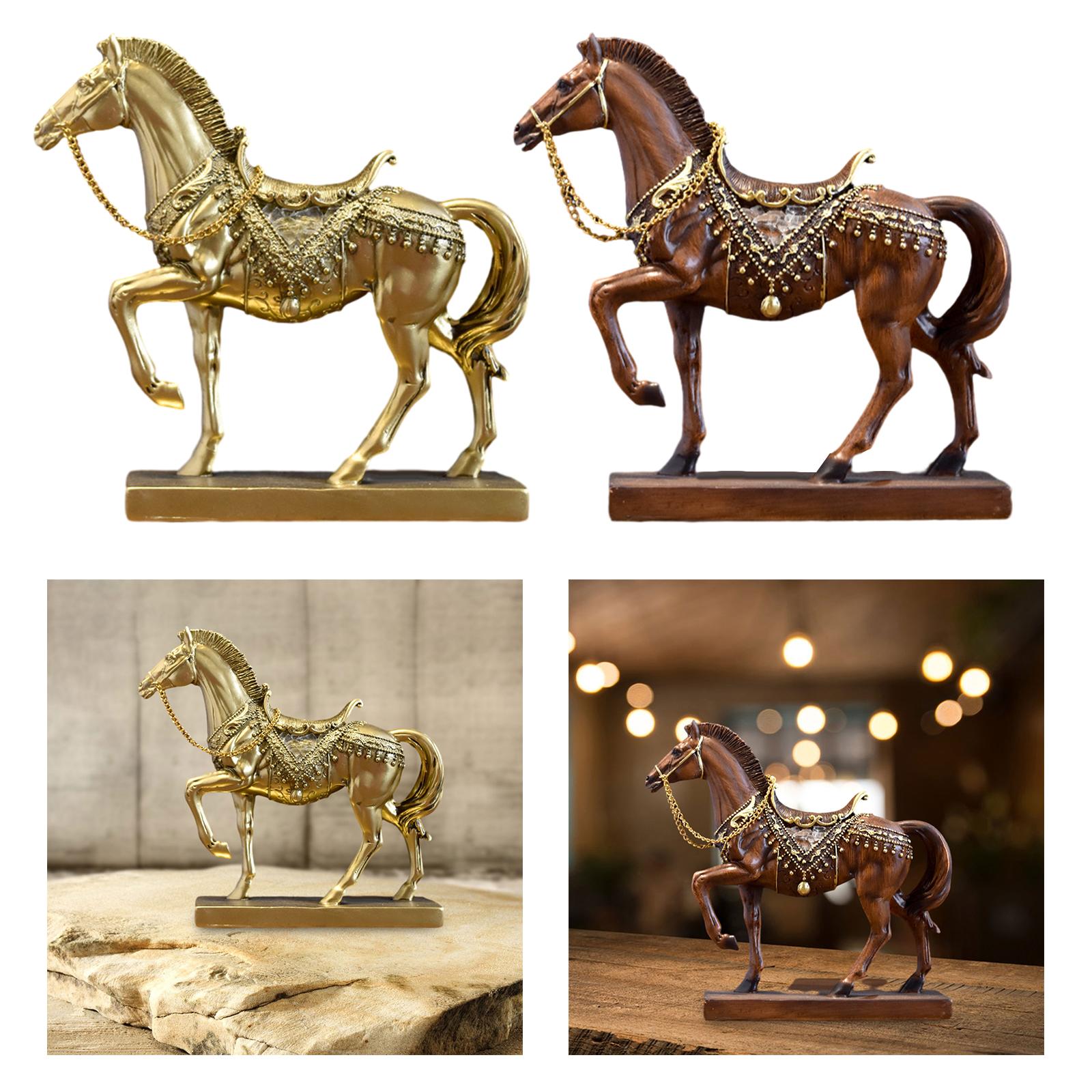Horse Figurine Horse Statue Ta - Resin Art Table Top ulasan dan harga