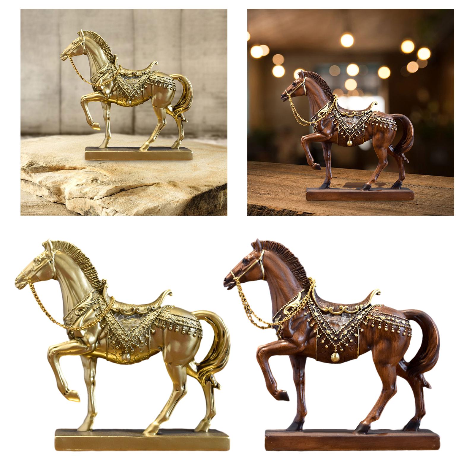 Horse Figurine Horse Statue Ta - Resin Art Table Top ulasan dan harga