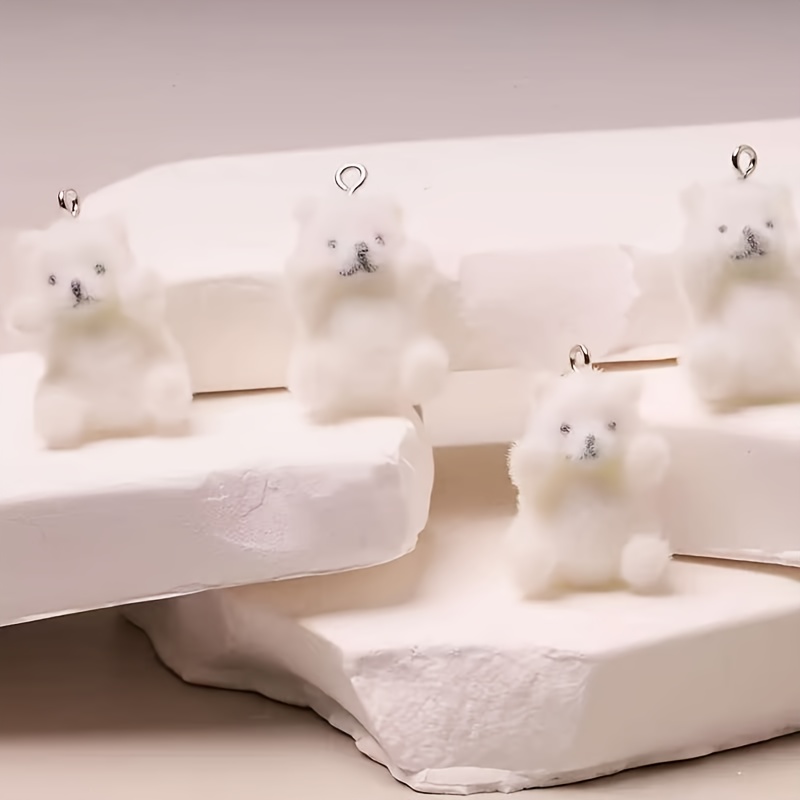 6Pcs Polar Bear Resin Charms C - Resin Art Things ulasan dan harga