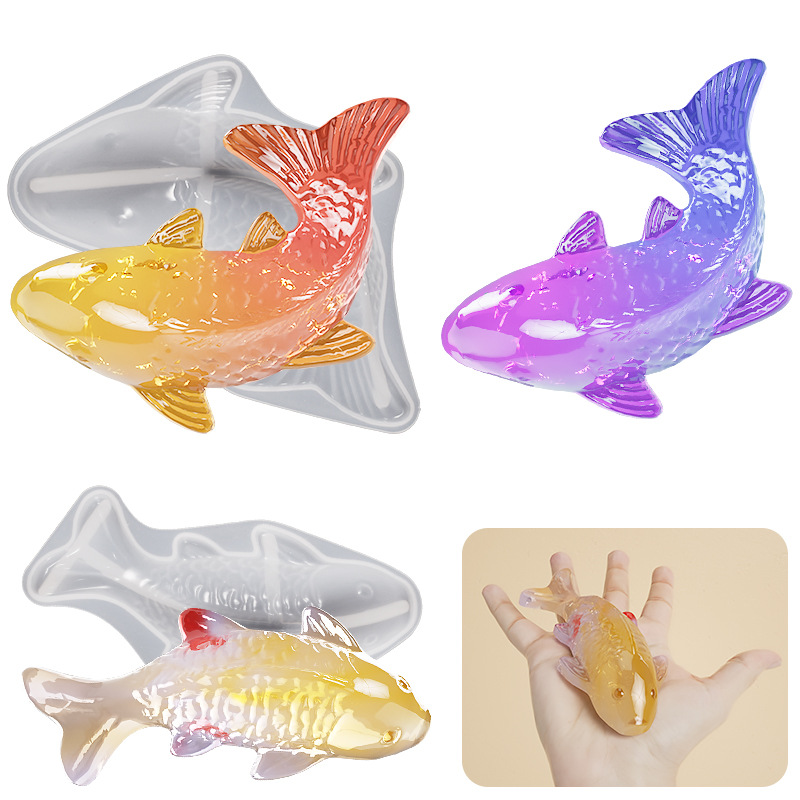 3D Koi Fish Shaped Epoxy Resin - Silicone Mold Ocean ulasan dan harga