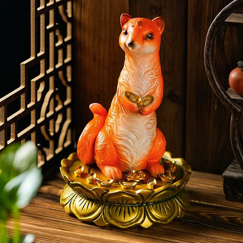 Wong Tai Sin Ornament Weasel S - Resin Art Table Top ulasan dan harga