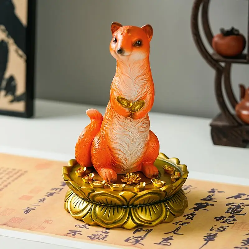 Wong Tai Sin Ornament Weasel S - Resin Art Table Top ulasan dan harga