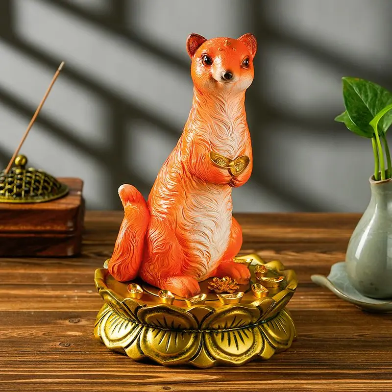Wong Tai Sin Ornament Weasel S - Resin Art Table Top ulasan dan harga