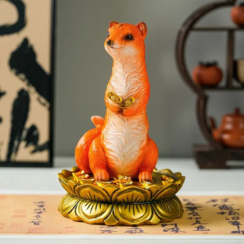 Wong Tai Sin Ornament Weasel S - Resin Art Table Top ulasan dan harga