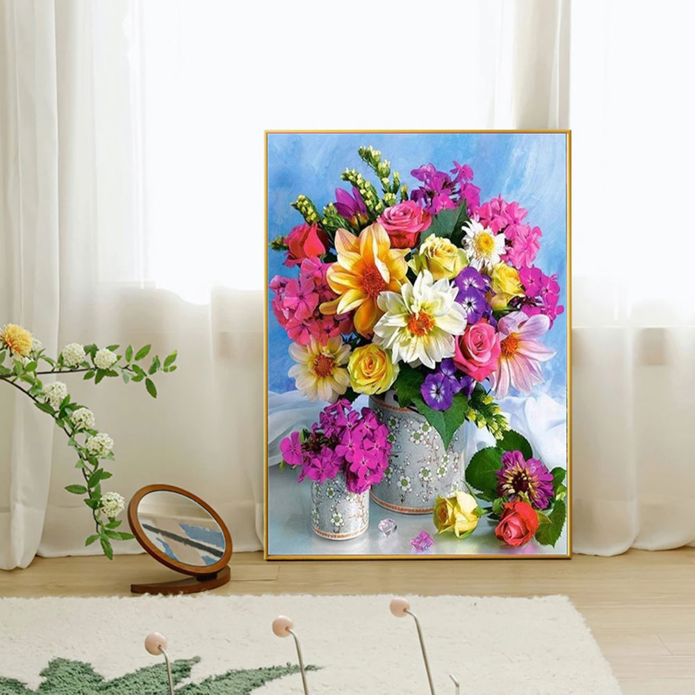Full Diamond Mosaic Flower 5D  - Resin Art With Rose ulasan dan harga