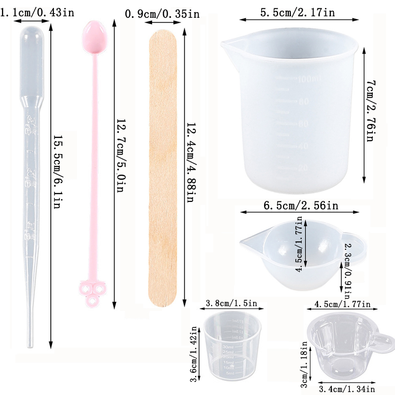 Epoxy Resin Tools Kit Silicone - Resin Mixing Cup ulasan dan harga