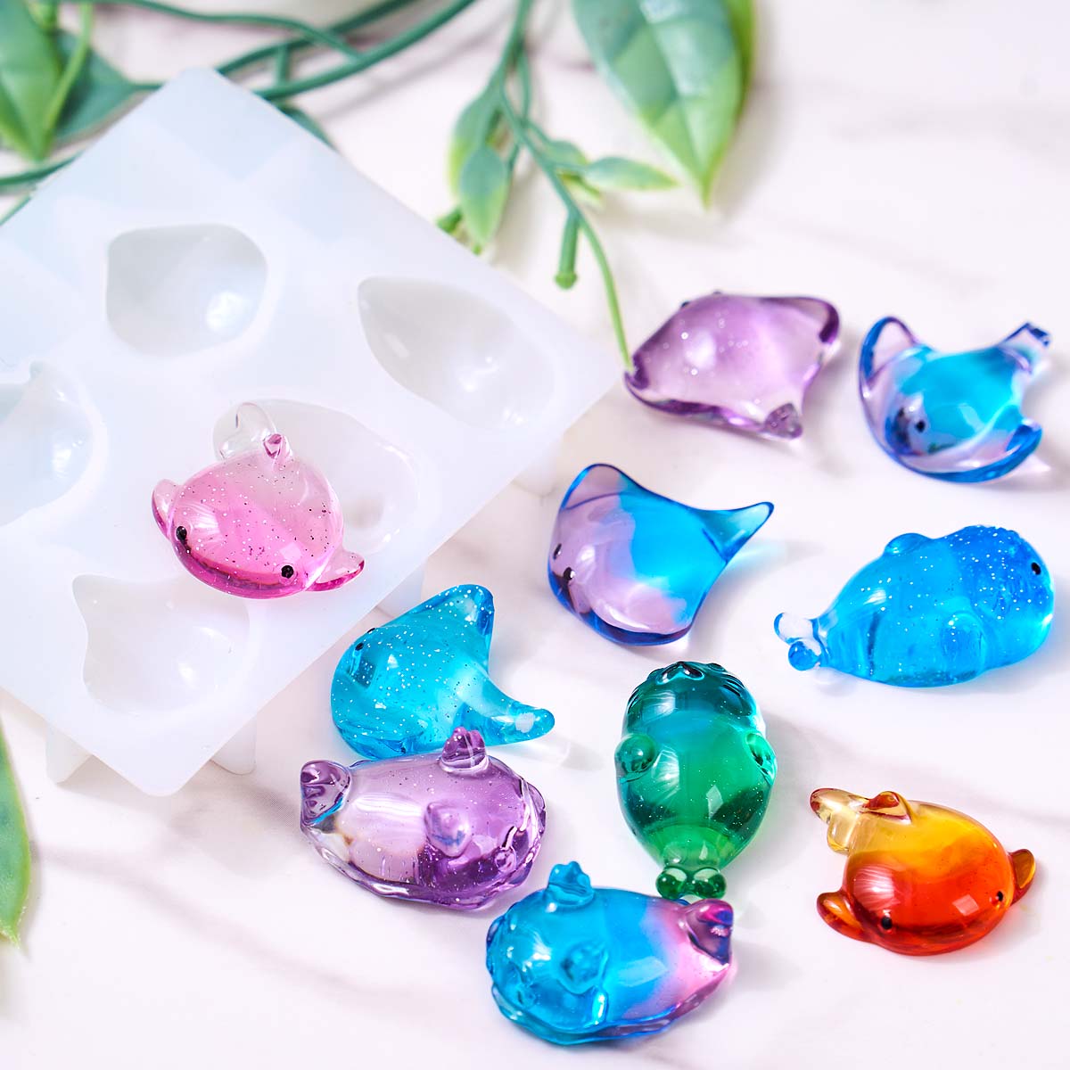3D Healing Kawaii Manta Ray Wh - Silicone Mold Ocean ulasan dan harga
