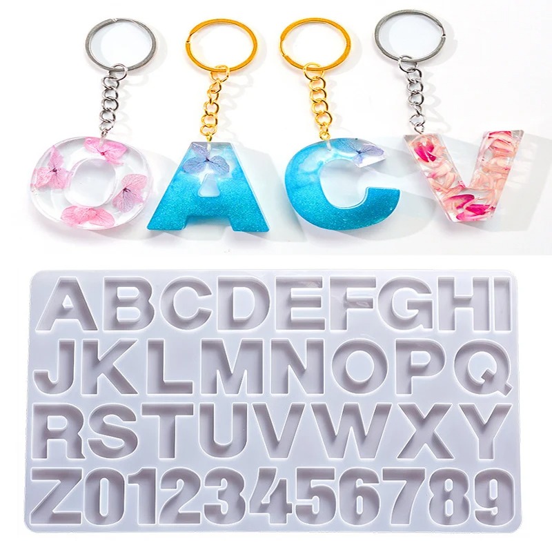 Alphabet Epoxy Resin Silicone  - Resin Art Letters ulasan dan harga