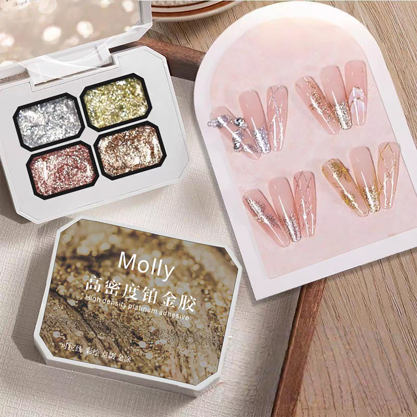 MIANEL Chunky Foil Platinum Na - Resin Art With Rose ulasan dan harga