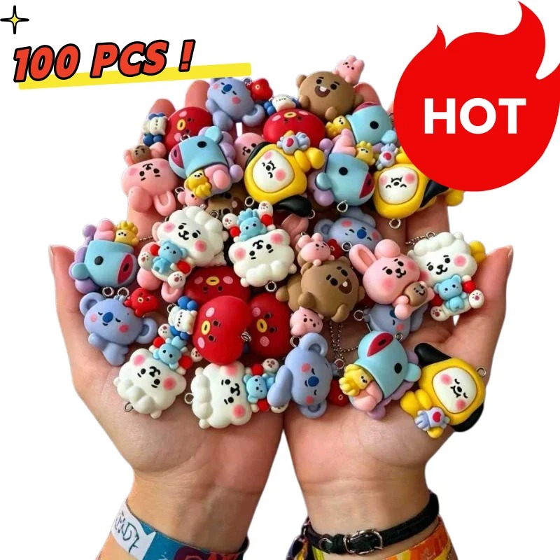 7pcs BT21 Resin Cartoon Charm  - Resin Art Store ulasan dan harga
