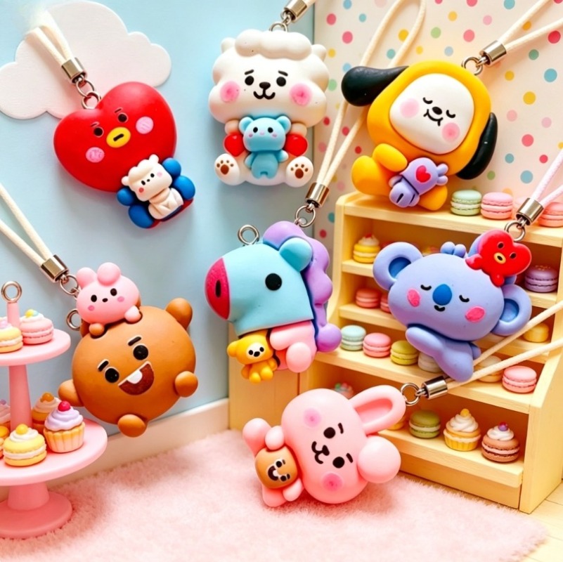 7pcs BT21 Resin Cartoon Charm  - Resin Art Store ulasan dan harga